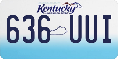 KY license plate 636UUI
