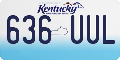 KY license plate 636UUL