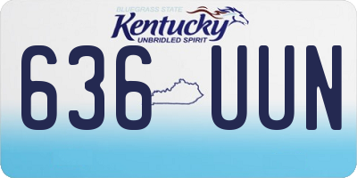 KY license plate 636UUN