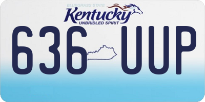 KY license plate 636UUP