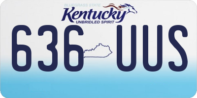 KY license plate 636UUS