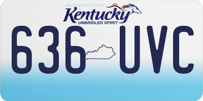 KY license plate 636UVC