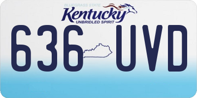 KY license plate 636UVD