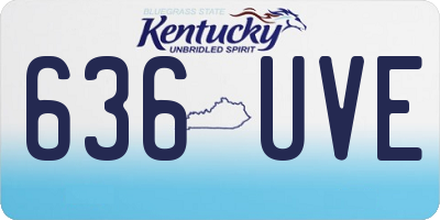 KY license plate 636UVE