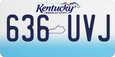 KY license plate 636UVJ