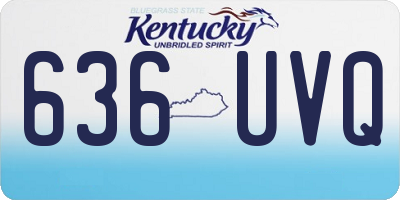 KY license plate 636UVQ