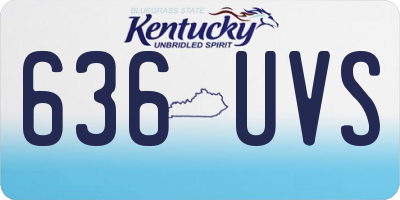 KY license plate 636UVS