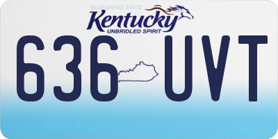 KY license plate 636UVT