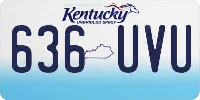 KY license plate 636UVU