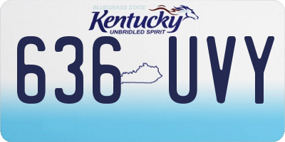 KY license plate 636UVY
