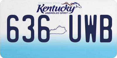 KY license plate 636UWB