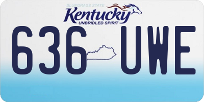 KY license plate 636UWE