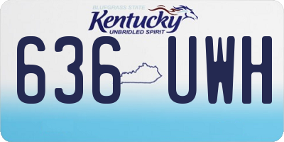 KY license plate 636UWH