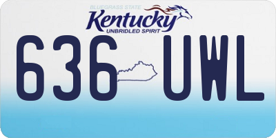 KY license plate 636UWL