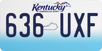 KY license plate 636UXF