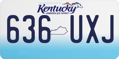 KY license plate 636UXJ