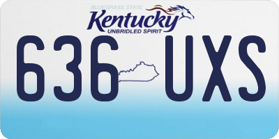 KY license plate 636UXS