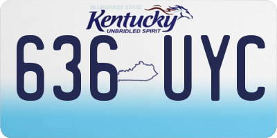 KY license plate 636UYC