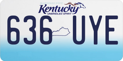 KY license plate 636UYE