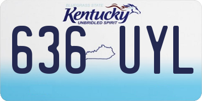 KY license plate 636UYL
