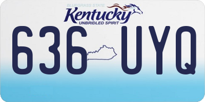 KY license plate 636UYQ