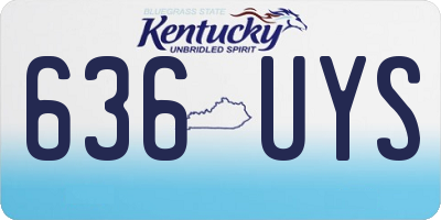 KY license plate 636UYS