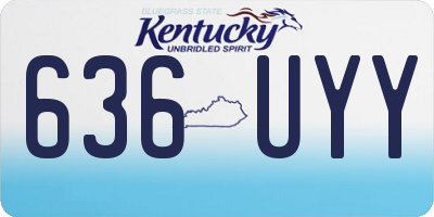KY license plate 636UYY