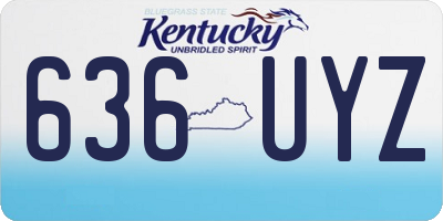 KY license plate 636UYZ