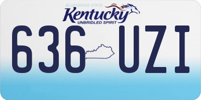 KY license plate 636UZI