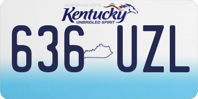 KY license plate 636UZL