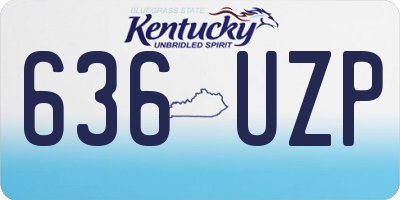 KY license plate 636UZP