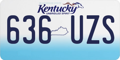 KY license plate 636UZS