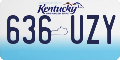 KY license plate 636UZY