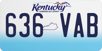 KY license plate 636VAB