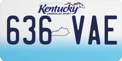 KY license plate 636VAE