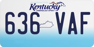 KY license plate 636VAF