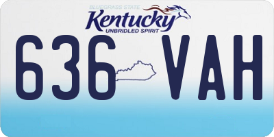 KY license plate 636VAH