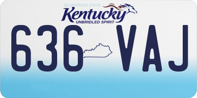 KY license plate 636VAJ