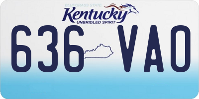 KY license plate 636VAO