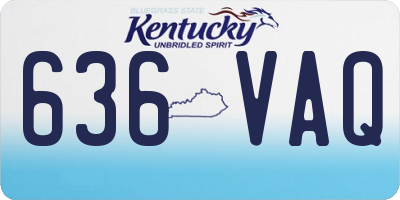 KY license plate 636VAQ