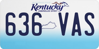 KY license plate 636VAS