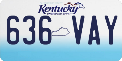 KY license plate 636VAY