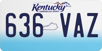 KY license plate 636VAZ