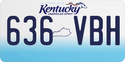 KY license plate 636VBH