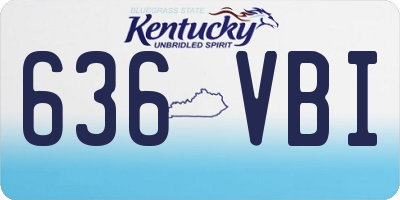 KY license plate 636VBI