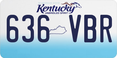 KY license plate 636VBR
