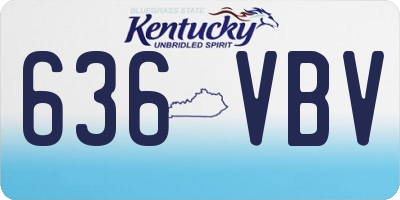 KY license plate 636VBV