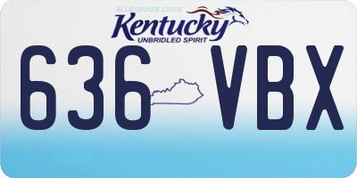 KY license plate 636VBX