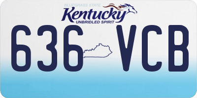 KY license plate 636VCB