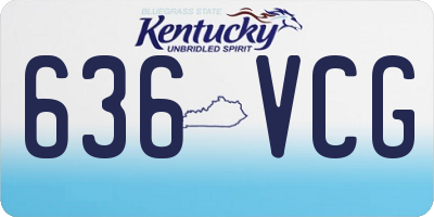 KY license plate 636VCG